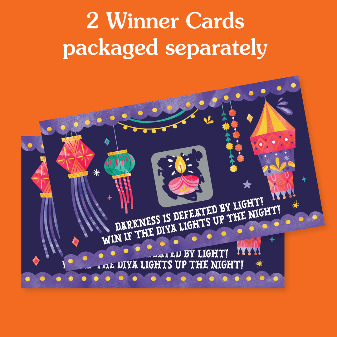 Diwali Festival of Lights Scratch Off Cards Game - 22 Ct