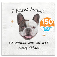 Custom Face Napkins - Drinks On Me Pet Wedding