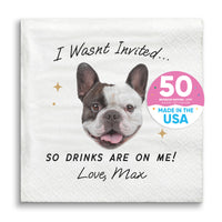 Custom Face Napkins - Drinks On Me Pet Wedding