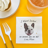 Custom Face Napkins - Drinks On Me Pet Wedding
