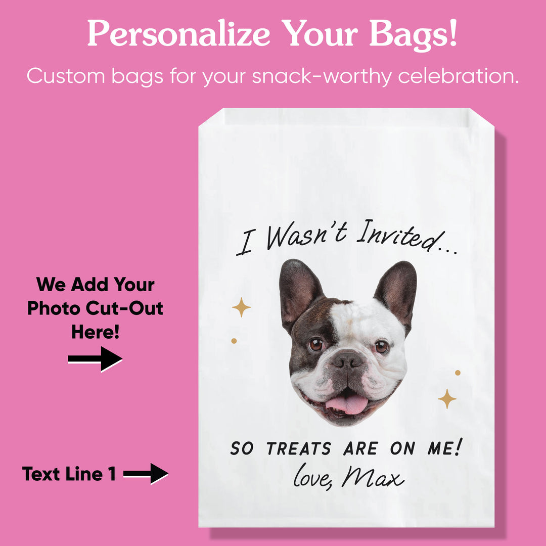 Custom Face Paper Treat Bags - Drinks On Me