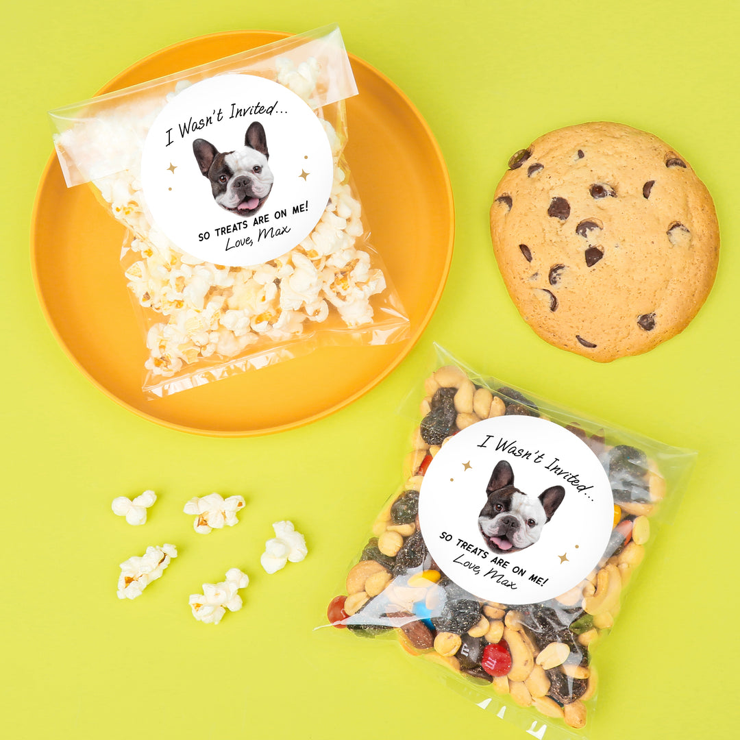 Custom Face Stickers & Clear Cookie Bags - Drinks On Me