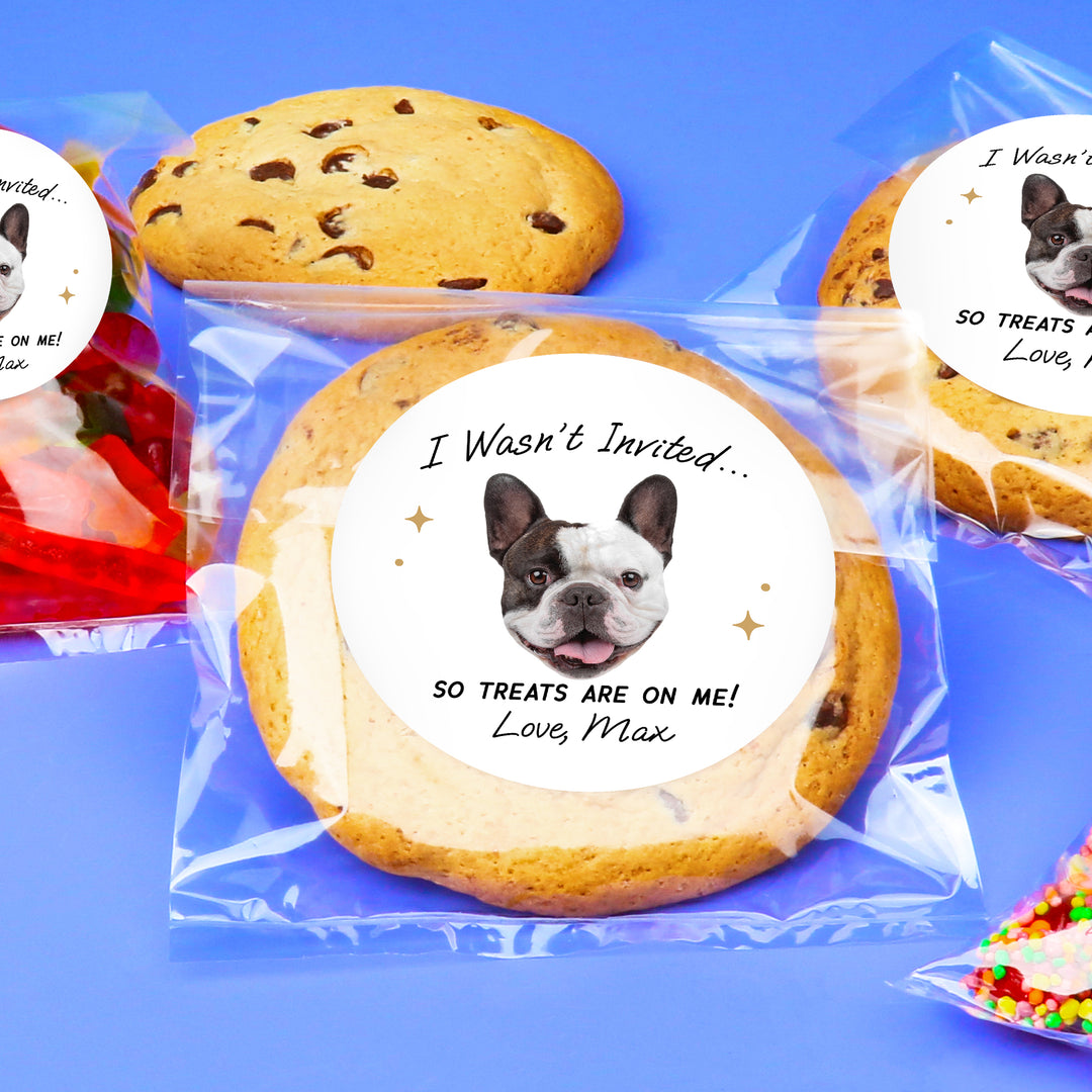 Custom Face Stickers & Clear Cookie Bags - Drinks On Me