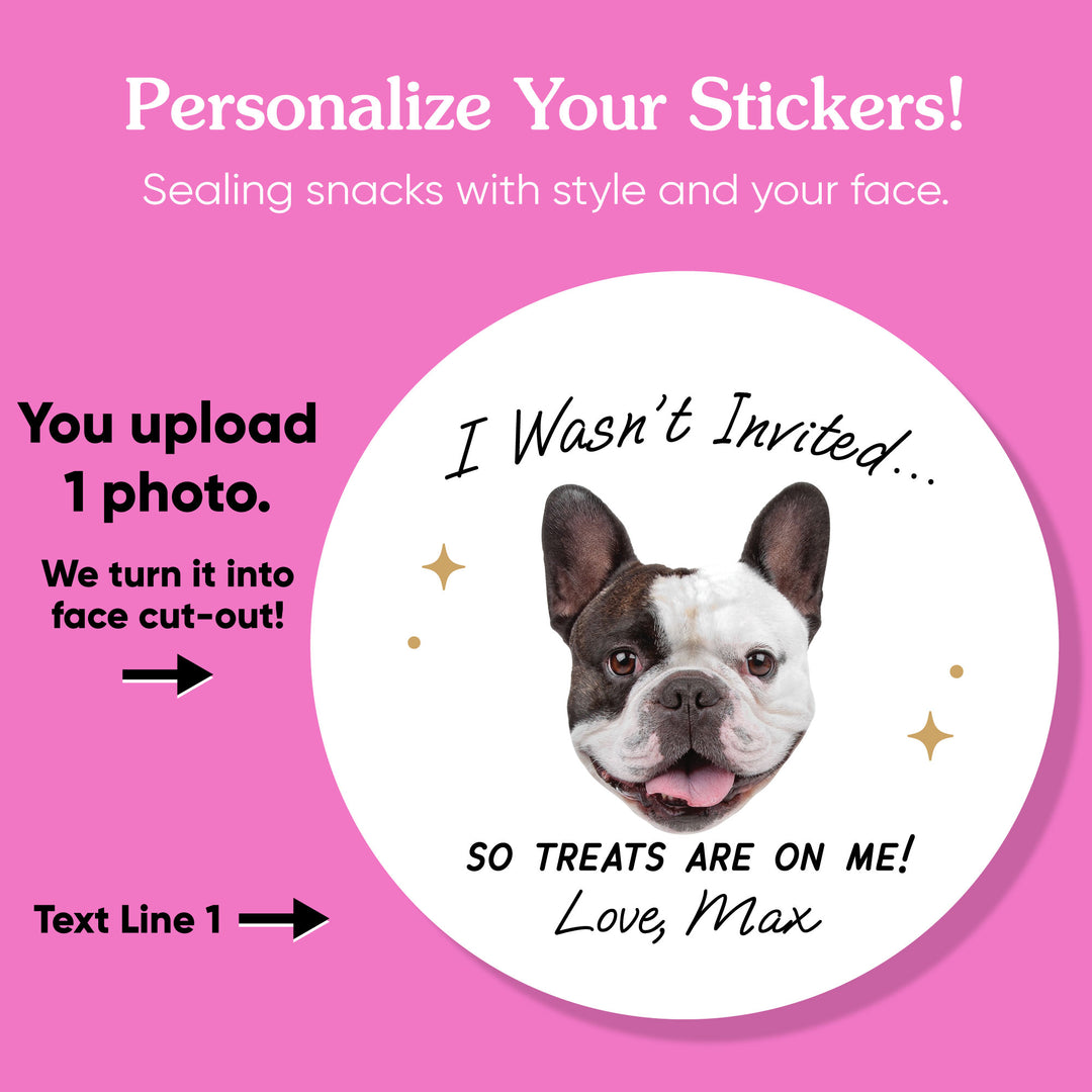 Custom Face Stickers & Clear Cookie Bags - Drinks On Me