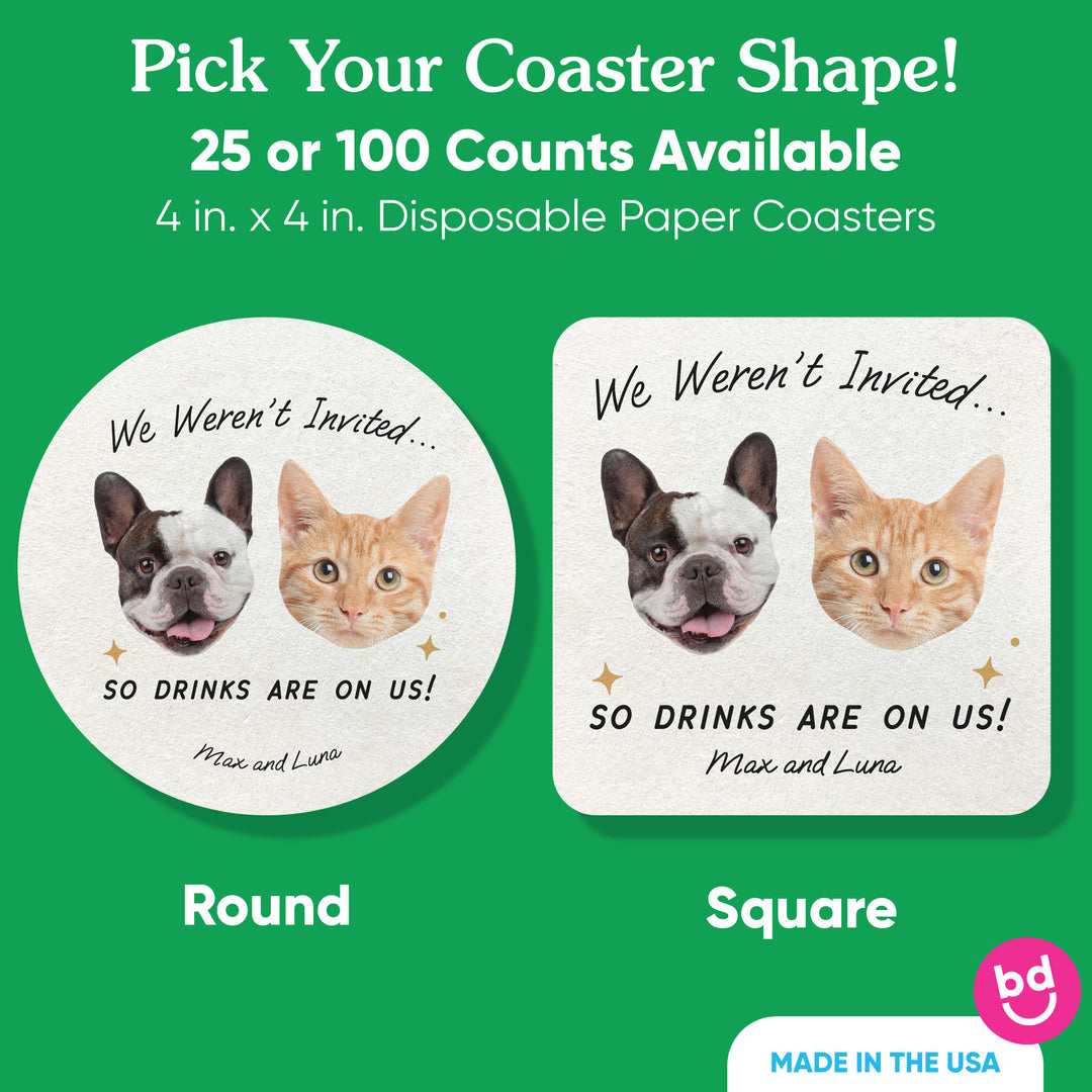 Custom Face Coasters - Drinks On Us