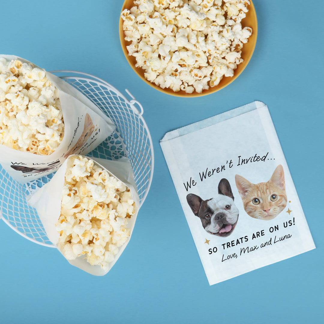 Custom Face Paper Treat Bags - Drinks On Us