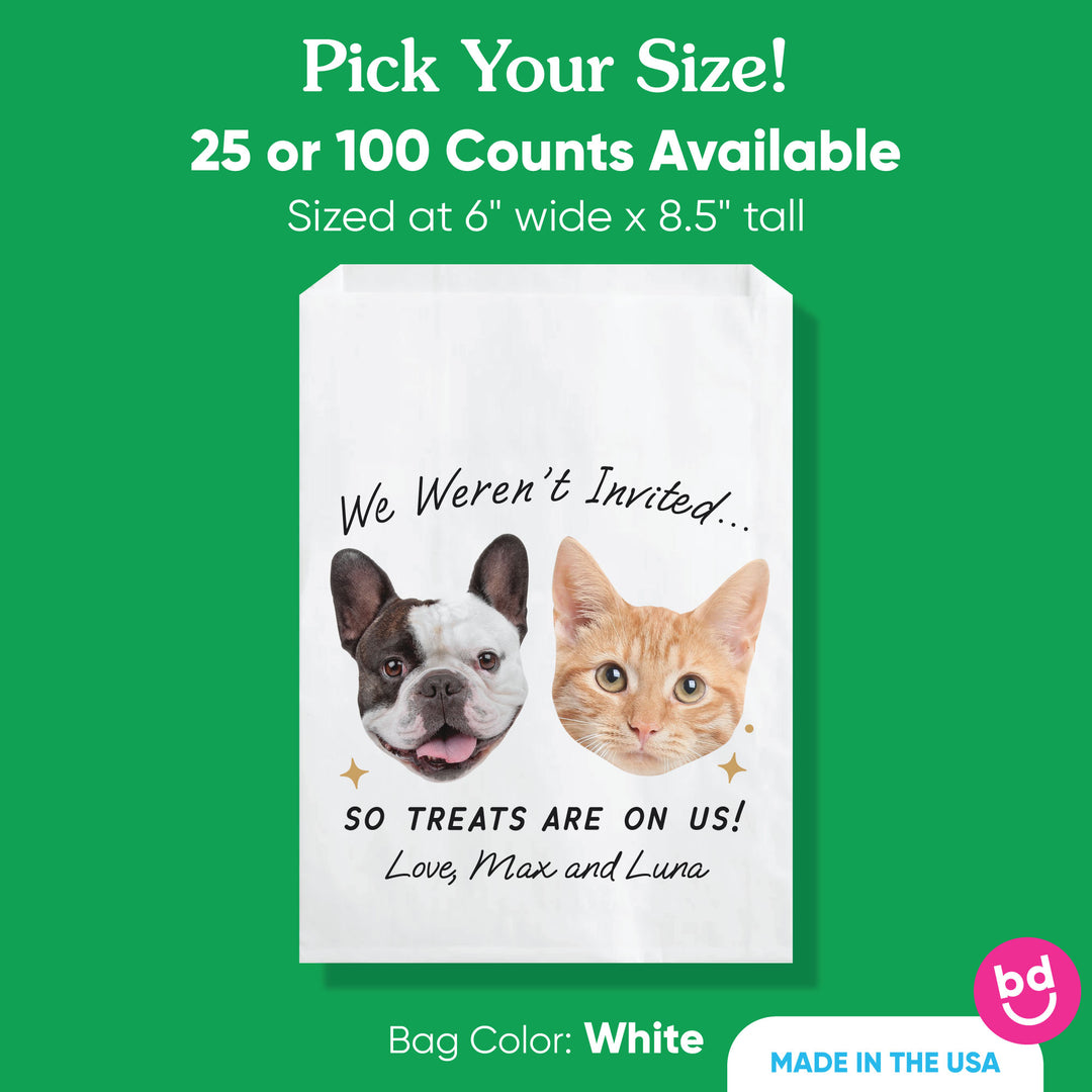 Custom Face Paper Treat Bags - Drinks On Us