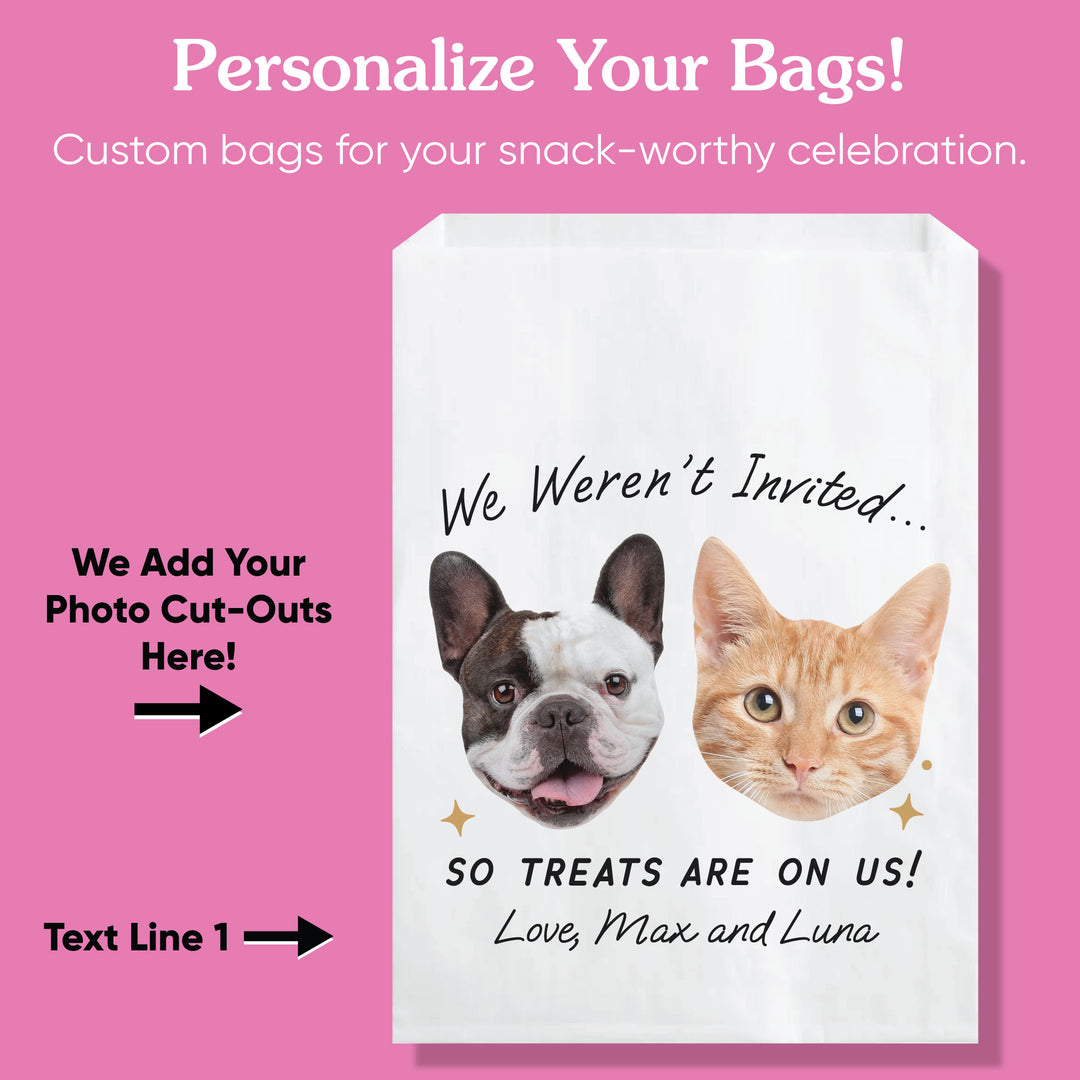 Custom Face Paper Treat Bags - Drinks On Us
