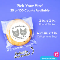 Custom Face Stickers & Clear Cookie Bags - Drinks On Us