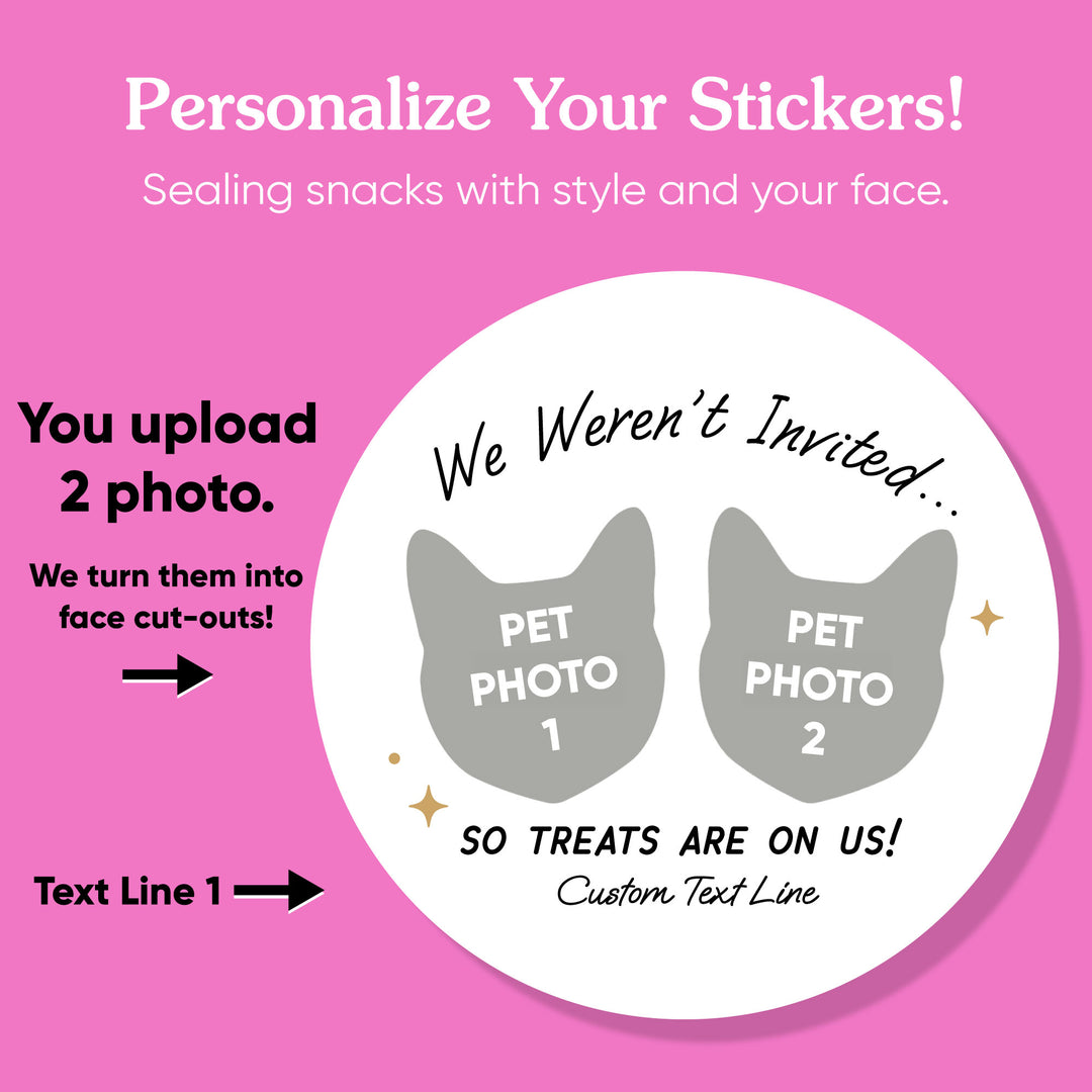 Custom Face Stickers & Clear Cookie Bags - Drinks On Us