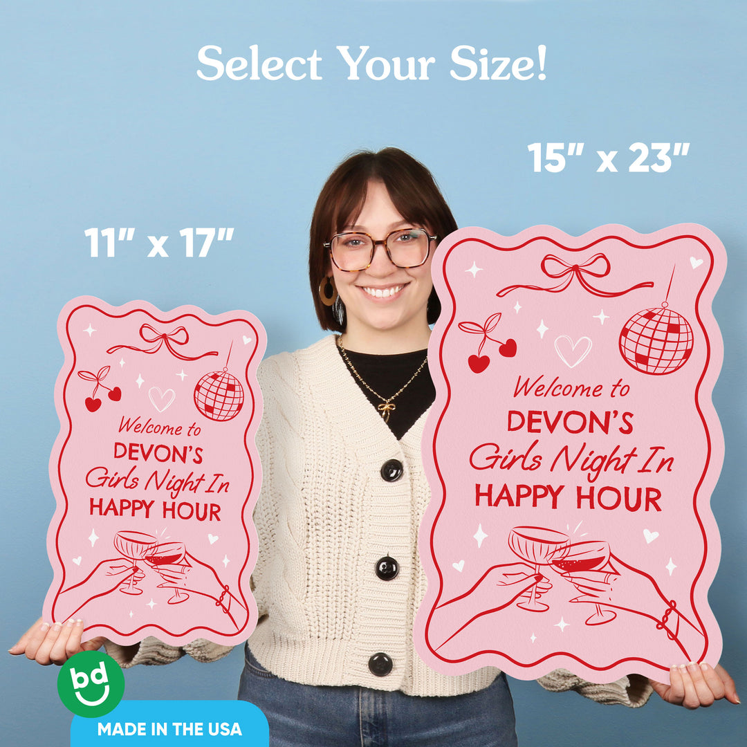 sign size comparison layout display