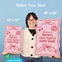 sign size comparison layout display