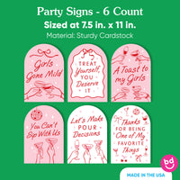 Drinks with the Girls Party Signs Set - 6 Ct