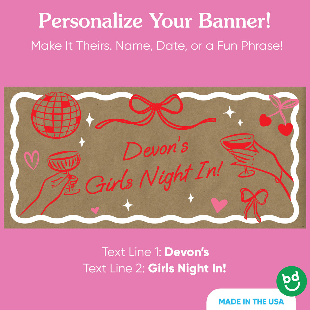custom banner design detail with cocktail artwork