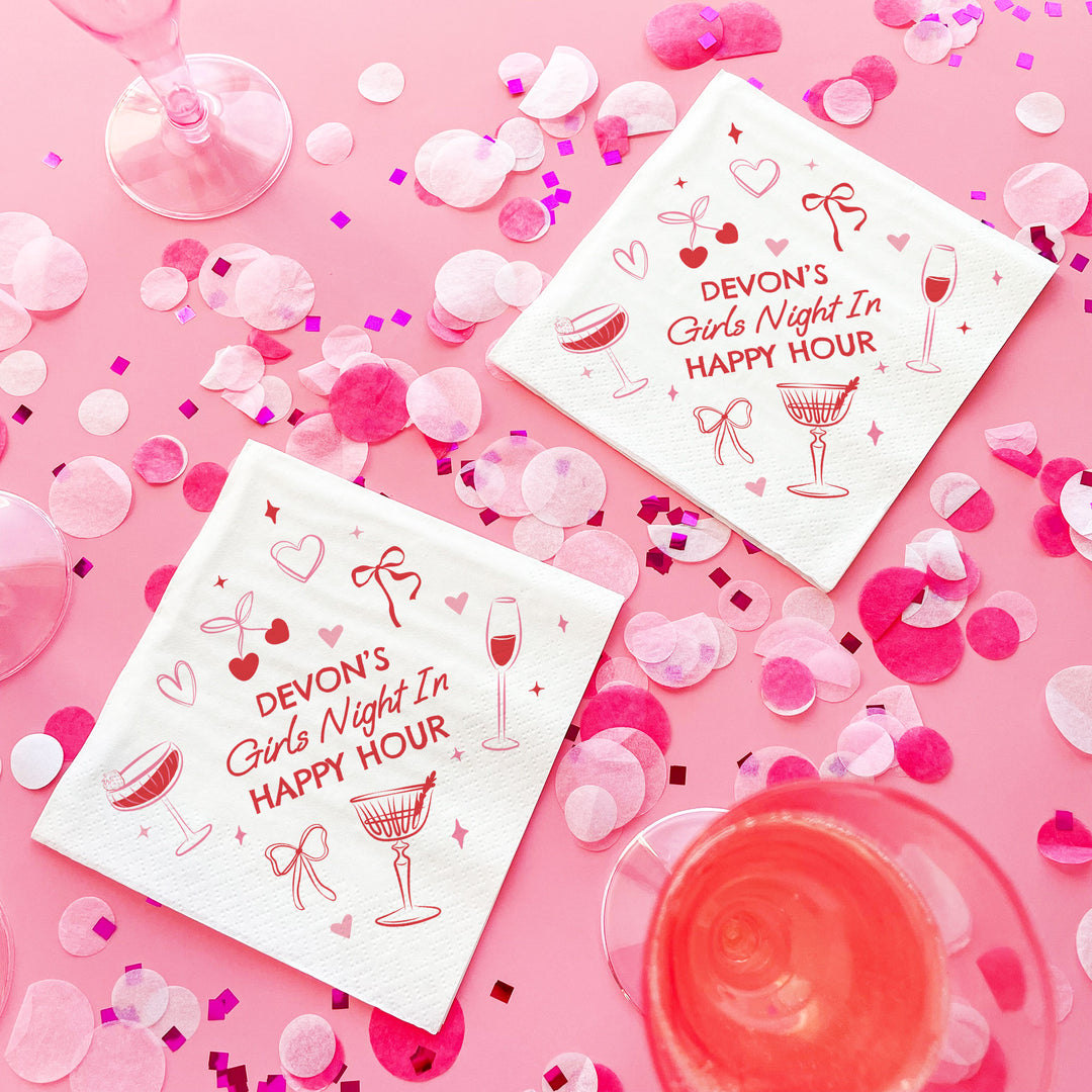 Custom Text Napkins - Drinks with the Girls