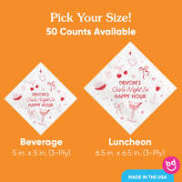Custom Text Napkins - Drinks with the Girls
