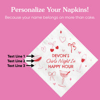 Custom Text Napkins - Drinks with the Girls