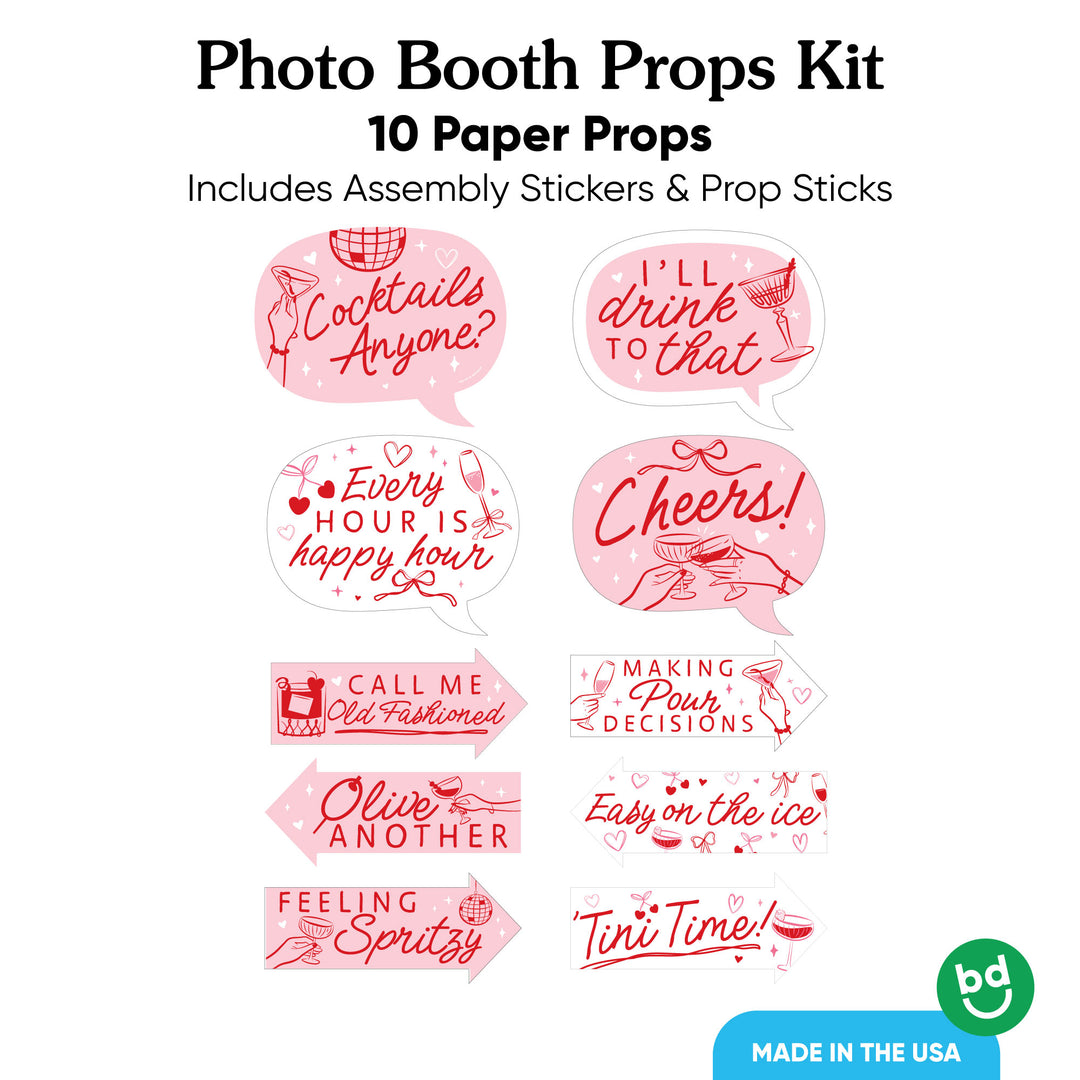 10 piece prop kit included items display