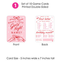 What's Your Girl's Night Name Game
