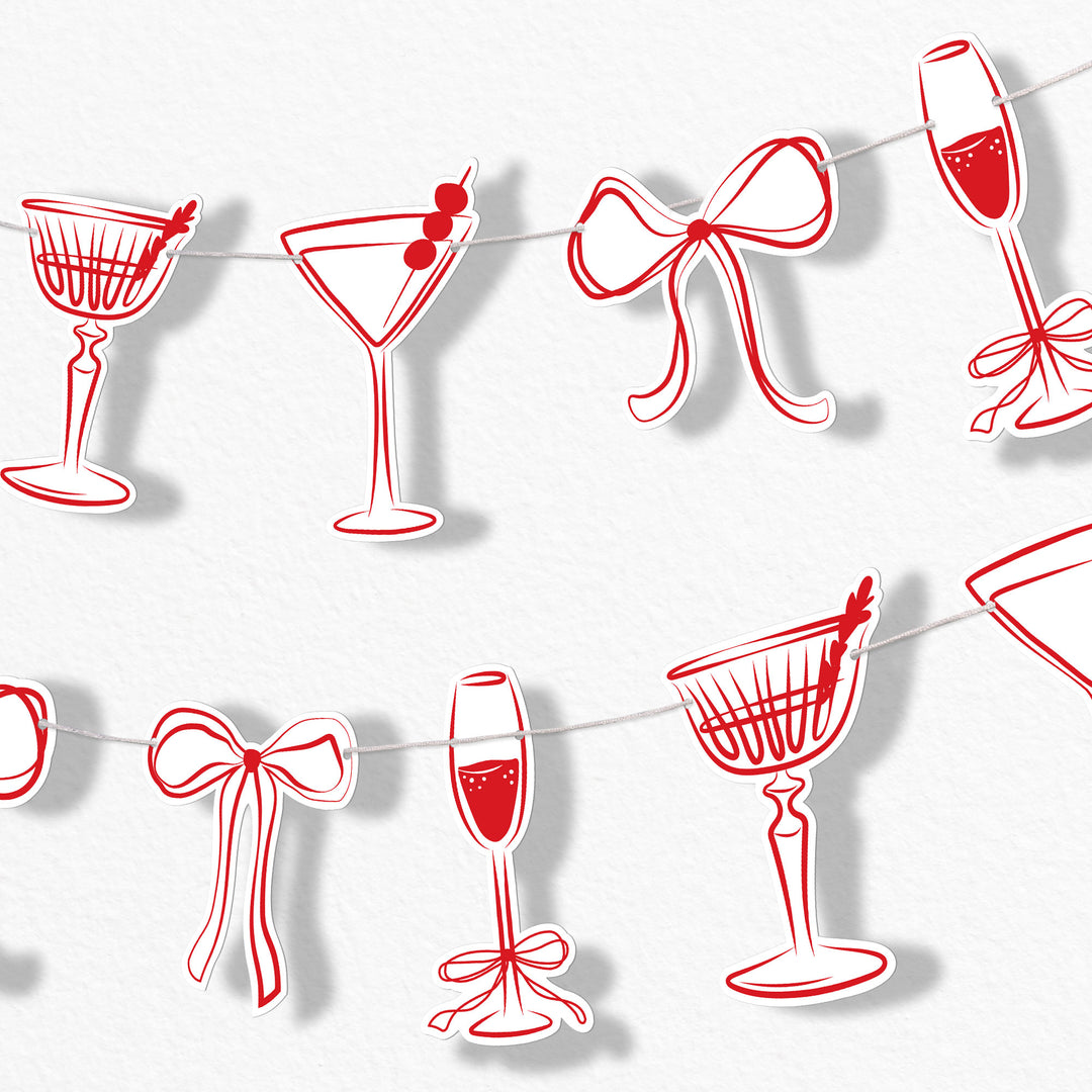 Drinks with the Girls garland banner hanging display