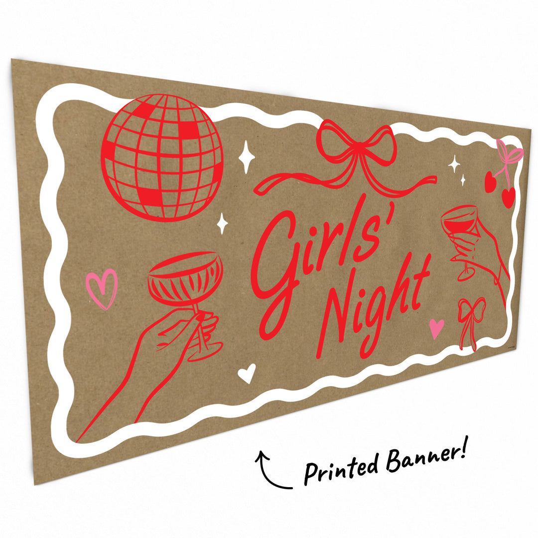 cocktail themed kraft banner artwork close up