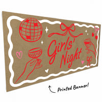 cocktail themed kraft banner artwork close up