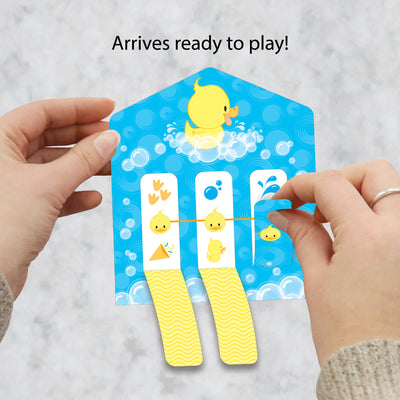 Ducky Duck - Baby Shower or Birthday Party Game Pickle Cards - Pull Tabs 3-in-a-Row - Set of 12