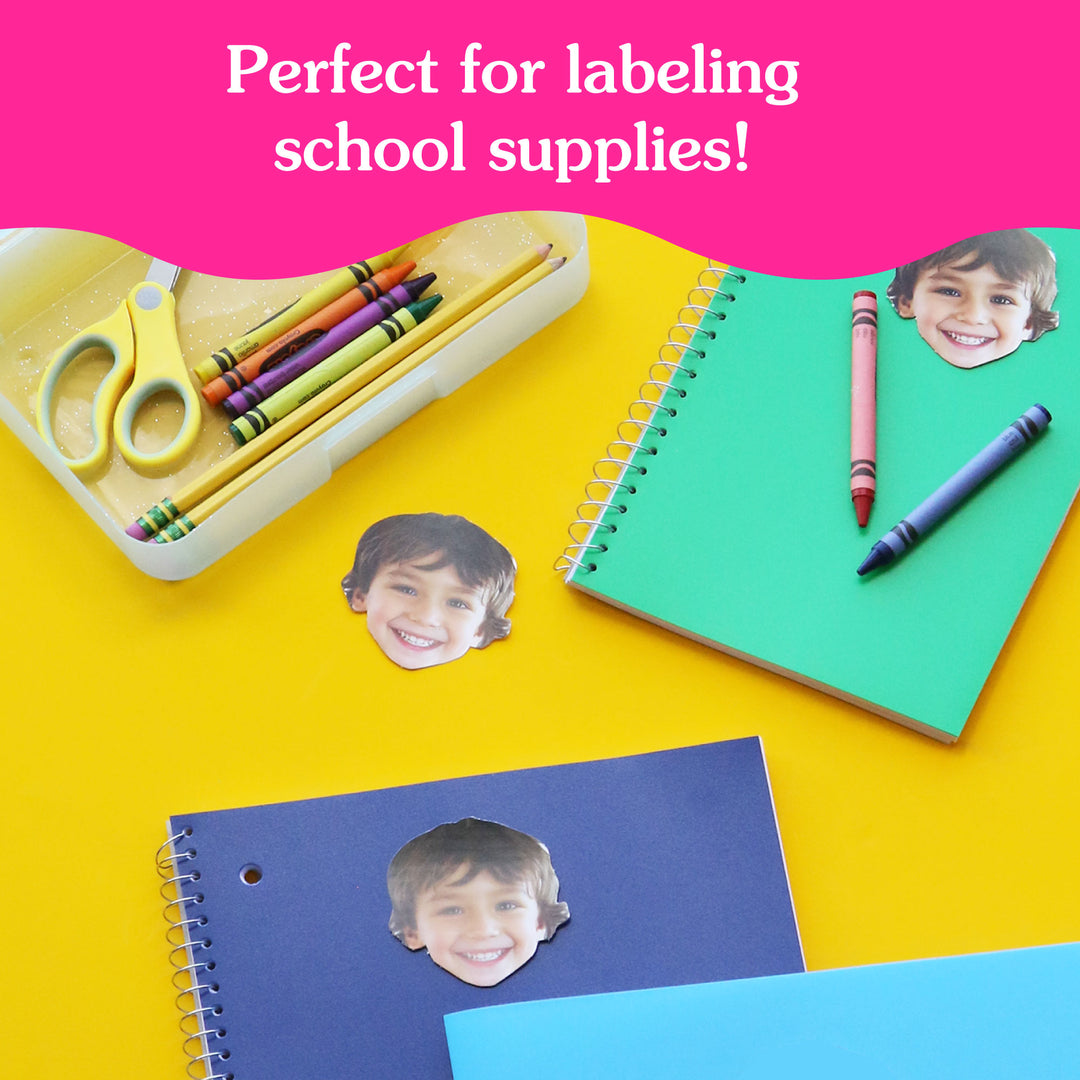 Custom Photo Fun Face Cut-Out Stickers - Set of 24
