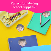 Custom Photo Fun Face Cut-Out Stickers - Set of 24