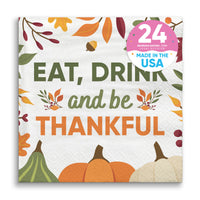 Napkins - Eat Drink and Be Thankful Napkins
