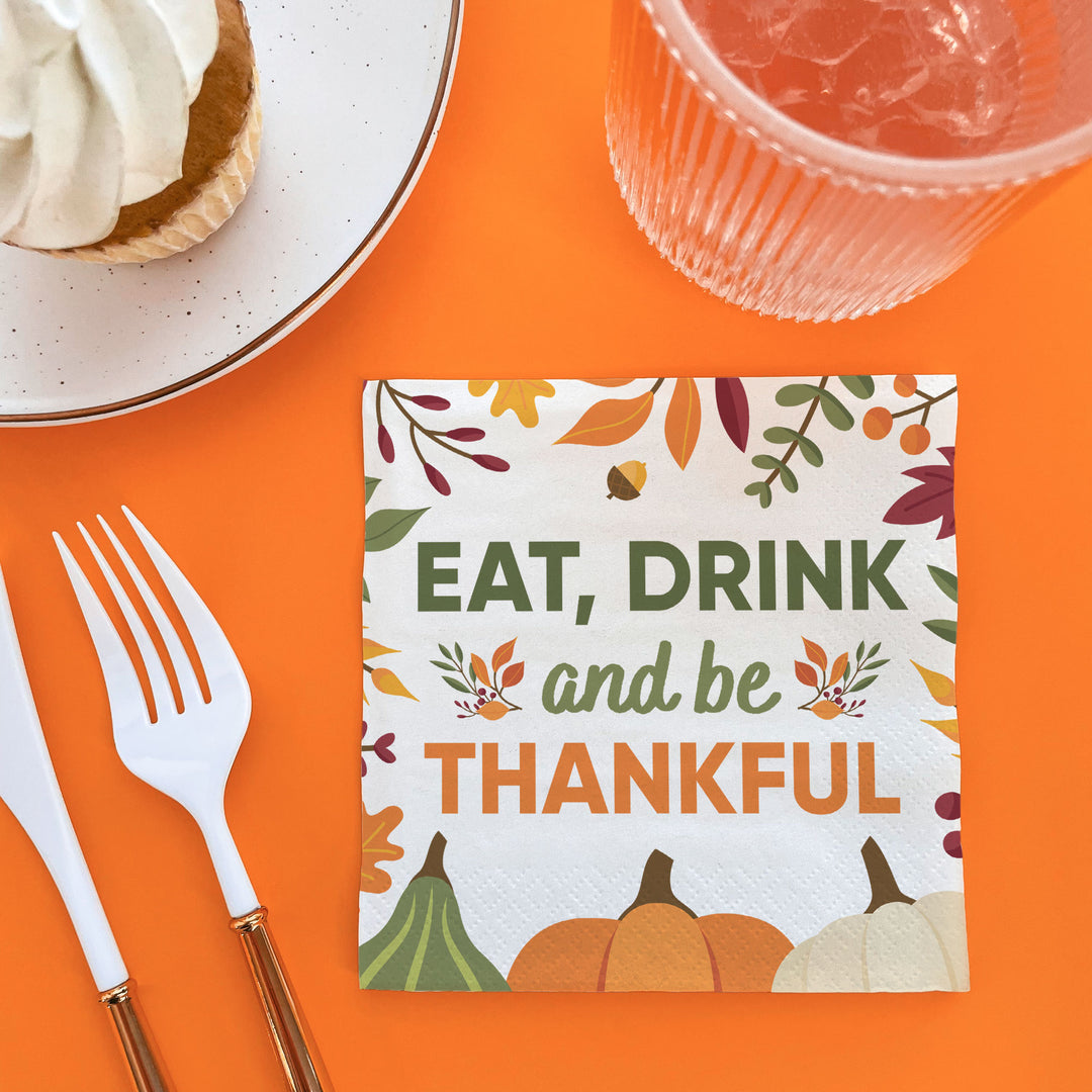 Napkins - Eat Drink and Be Thankful Napkins