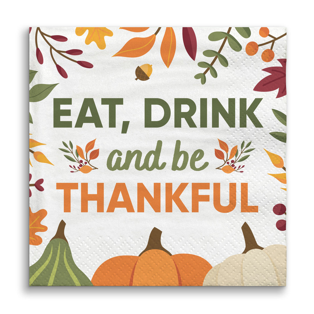 Napkins - Eat Drink and Be Thankful Napkins
