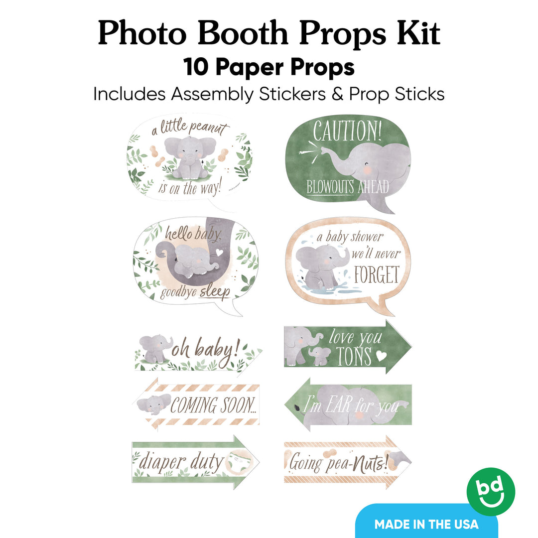 Elephant Funny Photo Props - 10 Ct