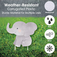 Elephant Yard Signs - 10 Ct