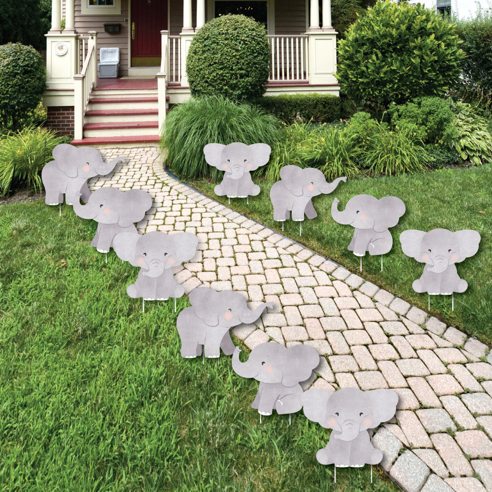 Elephant Yard Signs - 10 Ct