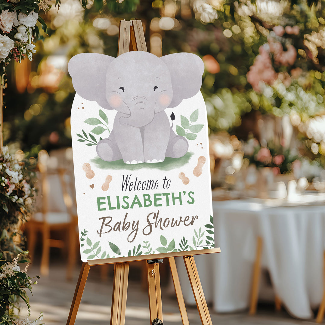 Personalized Text Elephant Welcome Sign (Select Your Size)