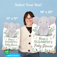 Personalized Text Elephant Welcome Sign (Select Your Size)