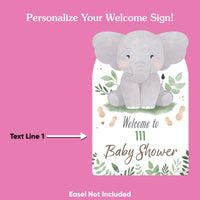 Personalized Text Elephant Welcome Sign (Select Your Size)