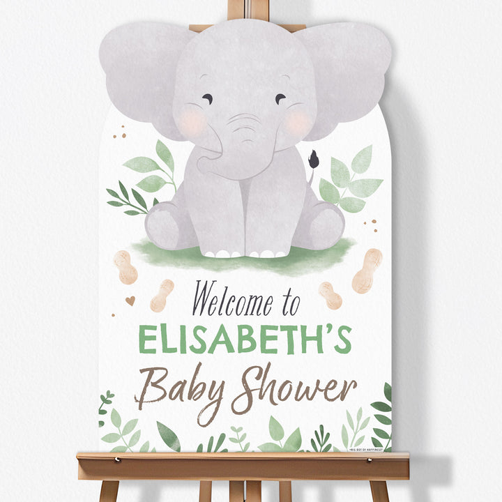 Personalized Text Elephant Welcome Sign (Select Your Size)