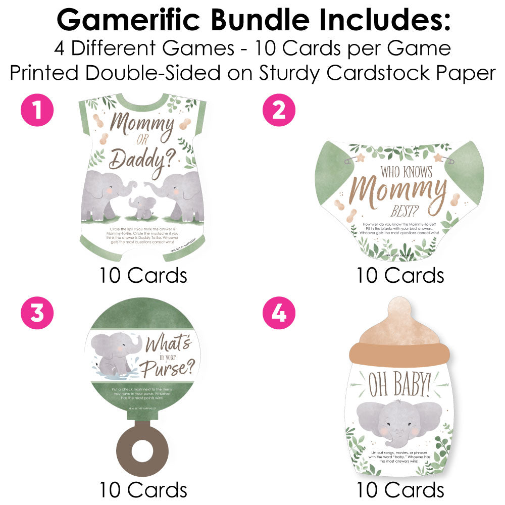 Elephant Baby Shower Gamerific Bundle
