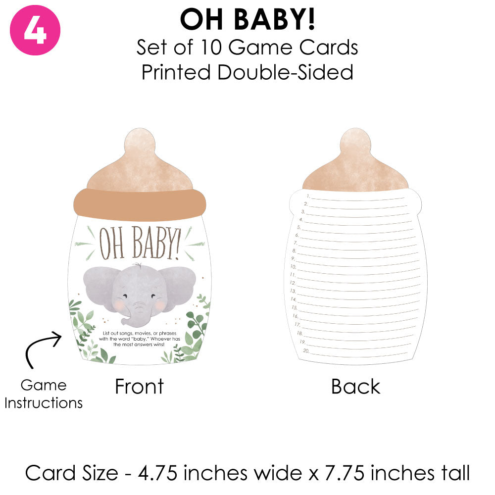Elephant Baby Shower Gamerific Bundle