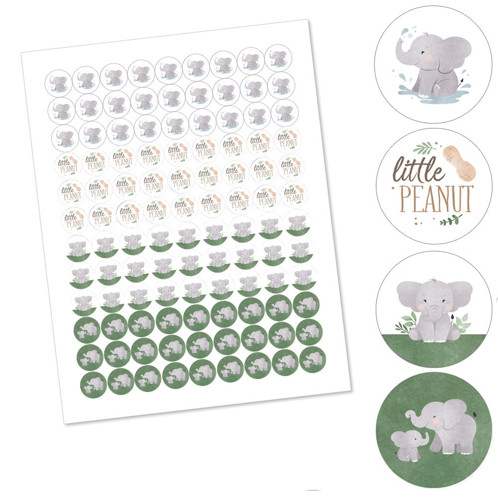 Elephant Candy Stickers - 1 Sheet of 108