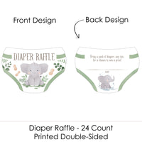 Elephant Diaper Raffle Game - 24 Ct