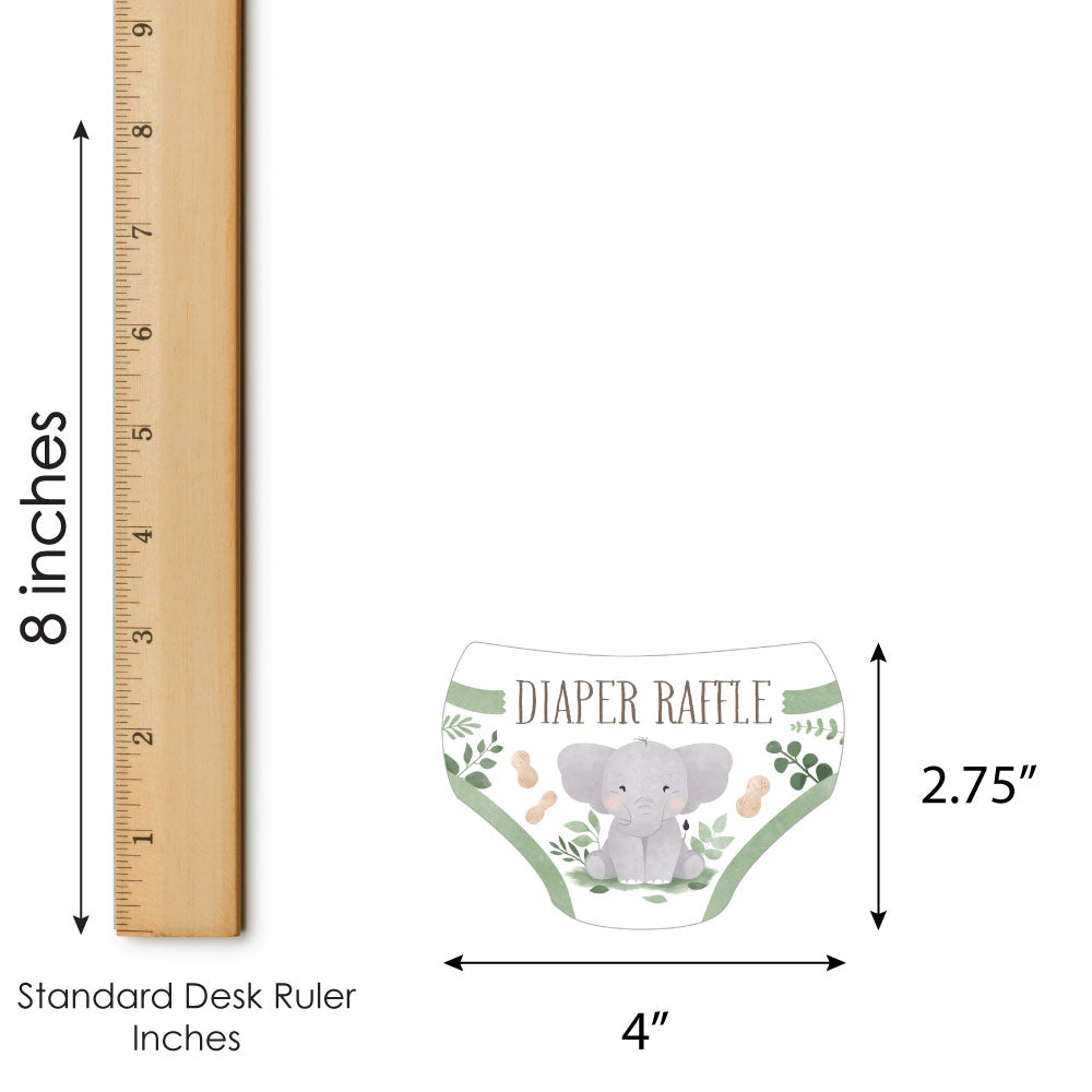 Elephant Diaper Raffle Game - 24 Ct