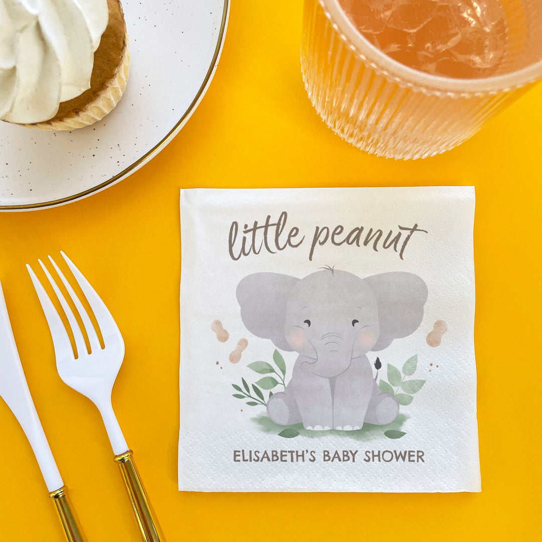 Custom Text Napkins - Elephant - 50 Ct