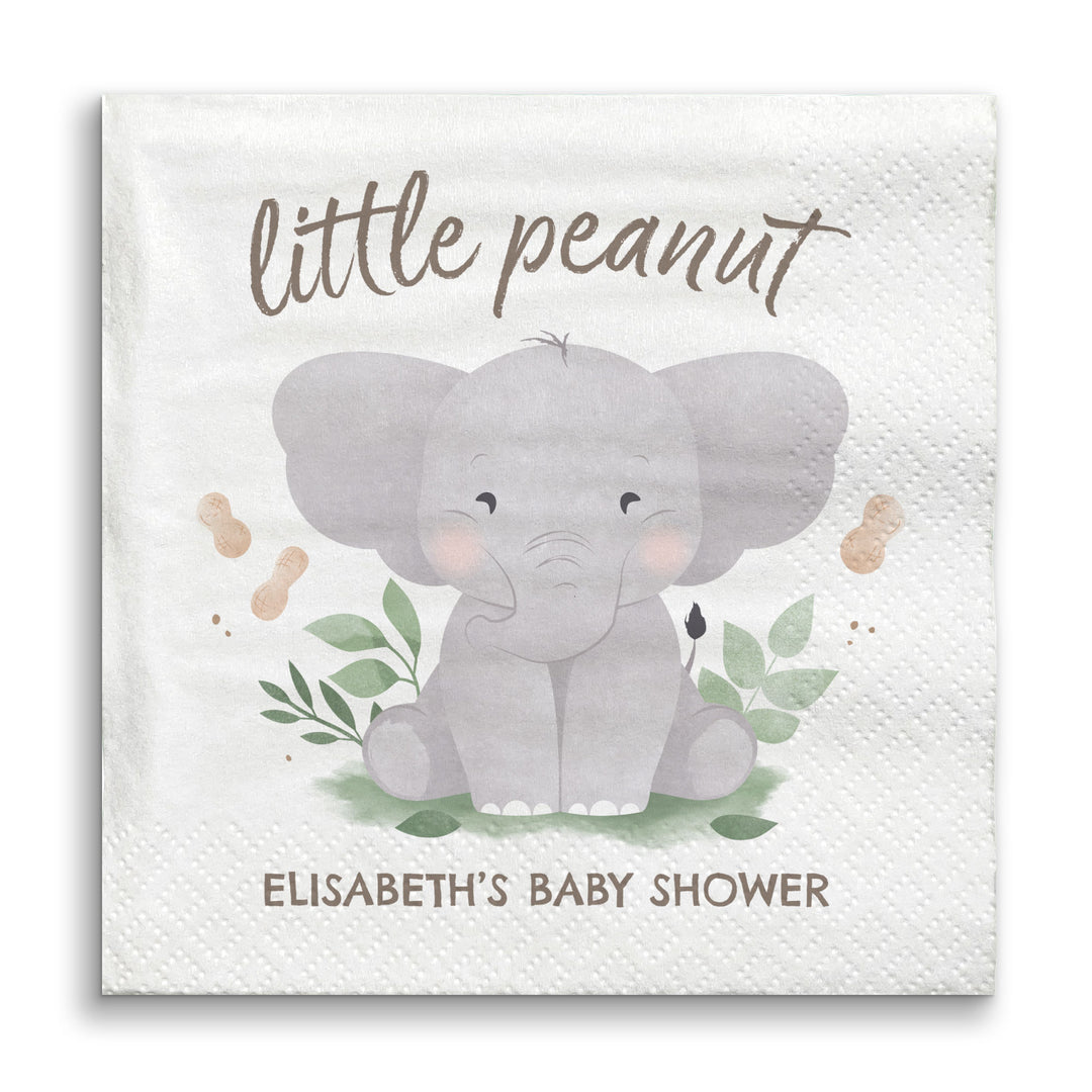 Custom Text Napkins - Elephant - 50 Ct