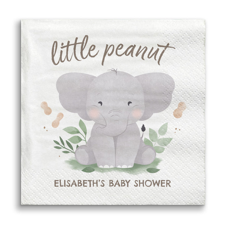 Custom Text Napkins - Elephant - 50 Ct