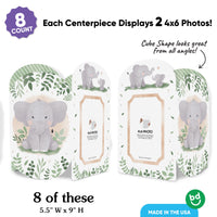 Elephant Photo Centerpieces - 8 Ct