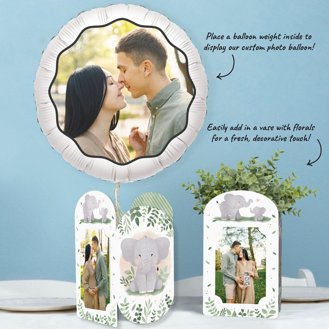 Elephant Photo Centerpieces - 8 Ct