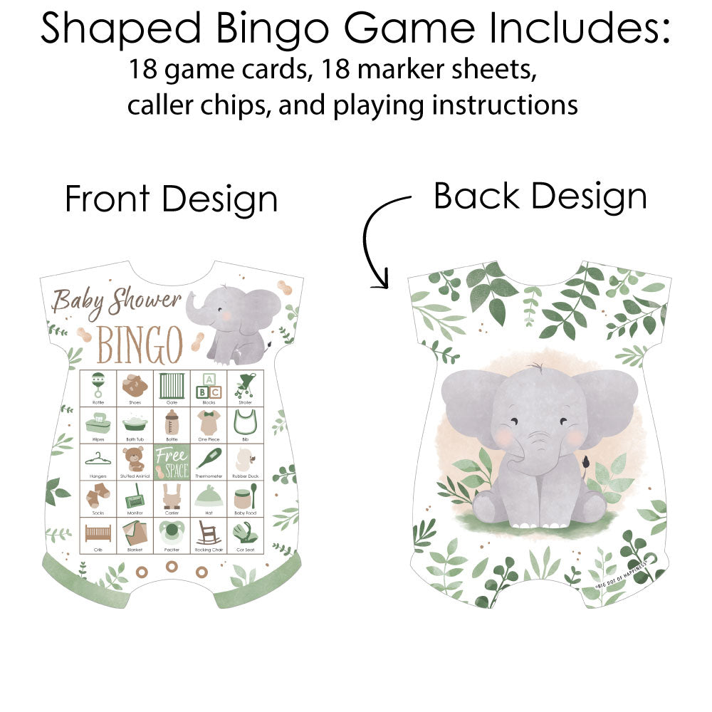 Elephant Bingo Game - 18 Ct